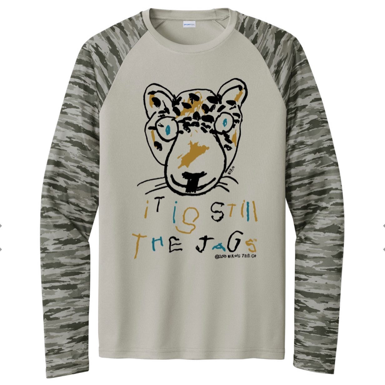 Camo Adult Long Sleeve | Salute to Service Collection | It is Still the Jags | White (or) Grey