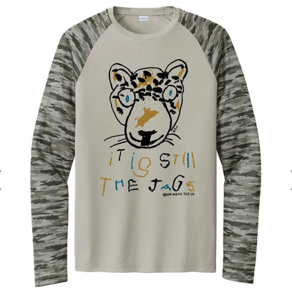 Camo Adult Long Sleeve | Salute to Service Collection | It is Still the Jags | Silver Grey