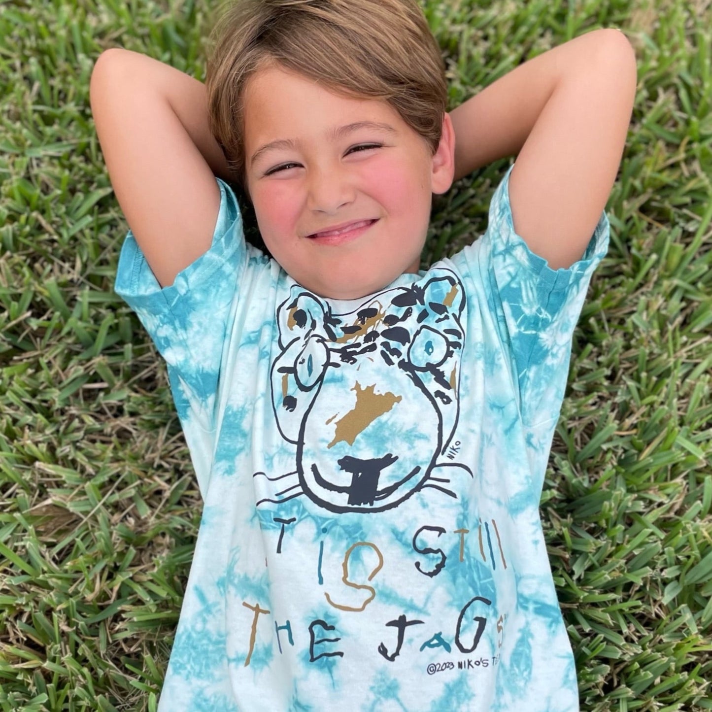 It is Still the Jags | Youth Signature Teal Tie-Dye Tee