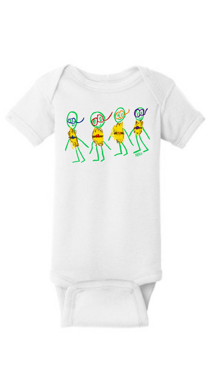 Infant Onesie | COWABUNGA DUDES | White