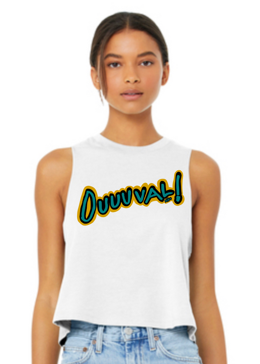 Women’s Cropped Racerback Tank | DUUUVAL