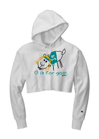 Women’s Cropped Hoodie | G IS FOR GOAT