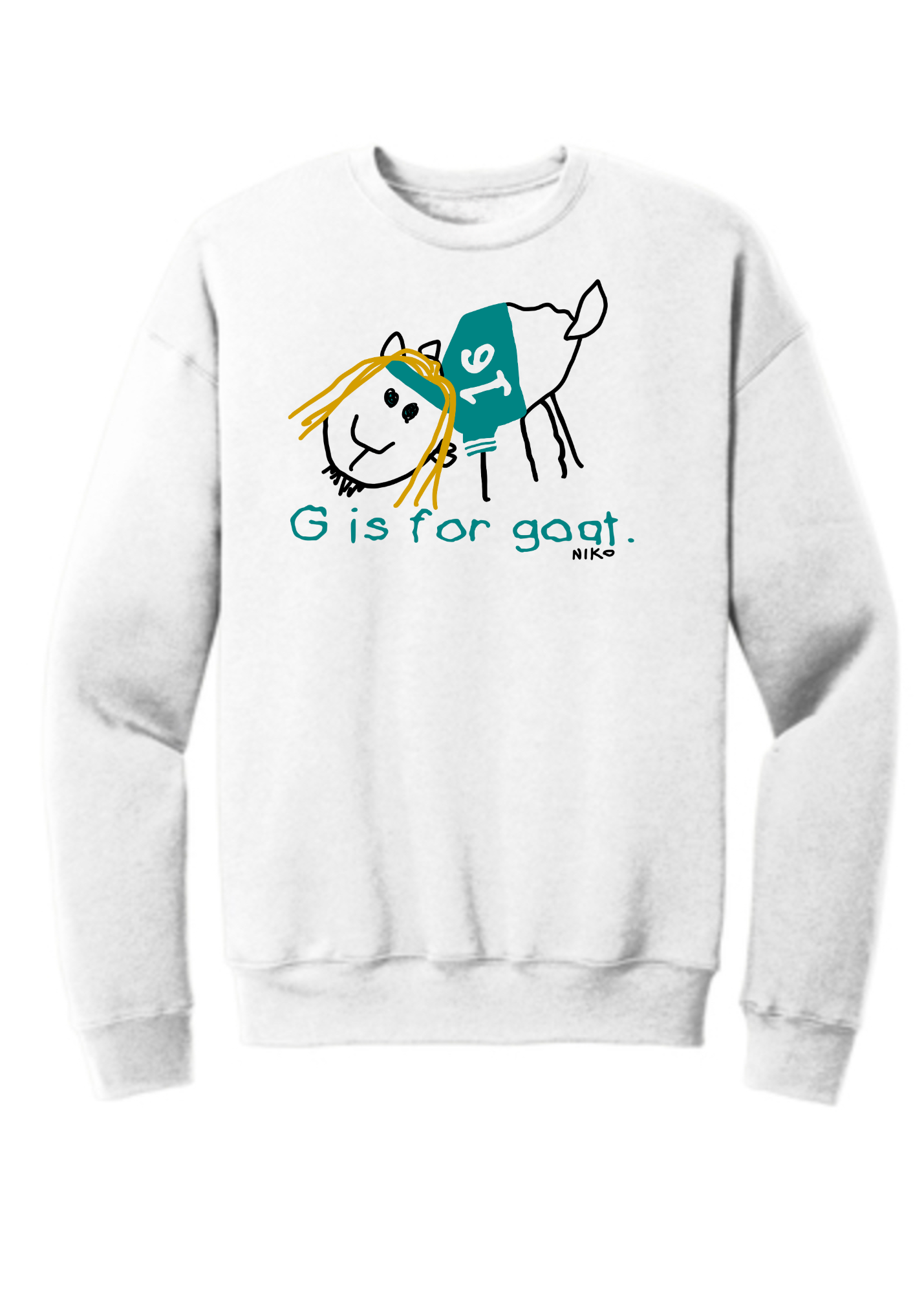 Adult Unisex Crewneck Sweatshirt | G IS FOR GOAT