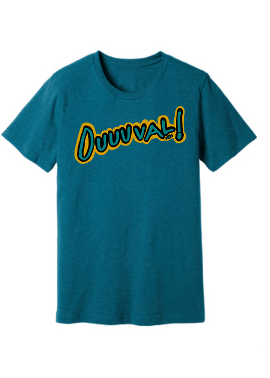 Unisex Short Sleeve Tee | Adult + Youth Only (TEAL) | DUUUVAL
