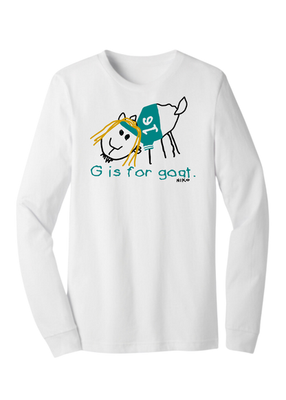 Youth Long Sleeve Tee | G IS FOR GOAT