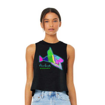 Women’s Racerback Crop Tank | JSHC FinFest x Niko's Tee Co | Streamline