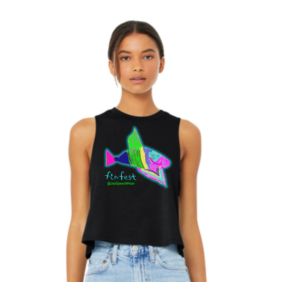 Women’s Racerback Crop Tank | JSHC FinFest x Niko's Tee Co