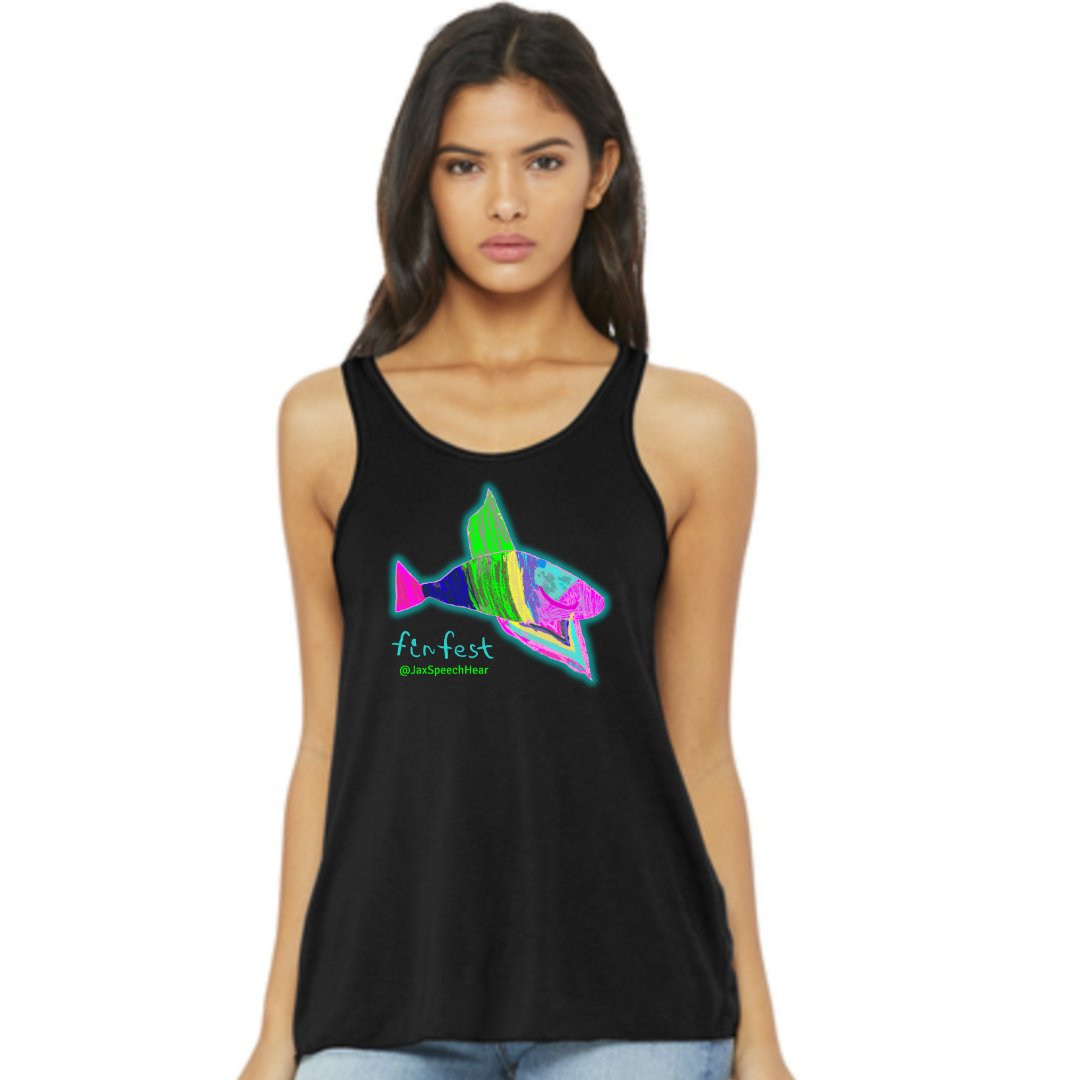 Women’s Flowy Racerback Tank | JSHC FinFest x Niko's Tee Co