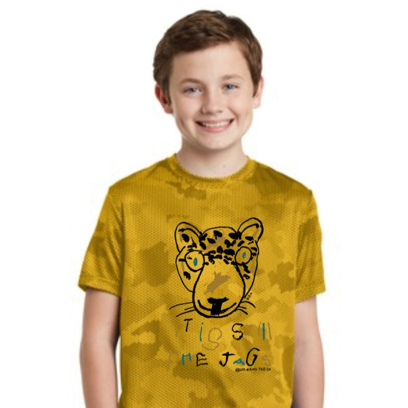 Camo Youth Short Sleeve Tee | Salute to Service Collection | It is Still the Jags | Gold