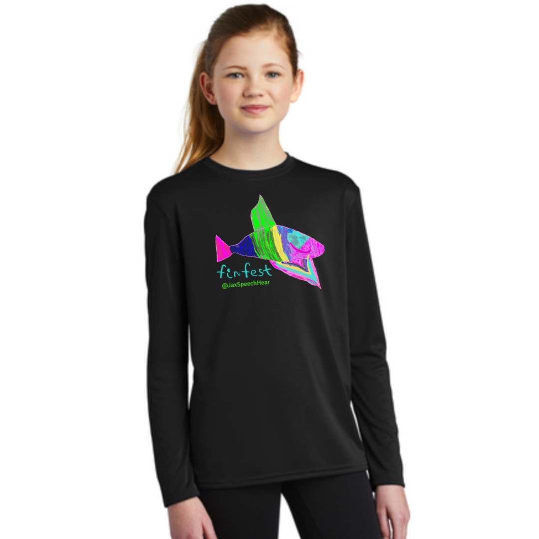 Youth Unisex Performance Long Sleeve Sun Shirt | JSHC FinFest x Niko's Tee Co