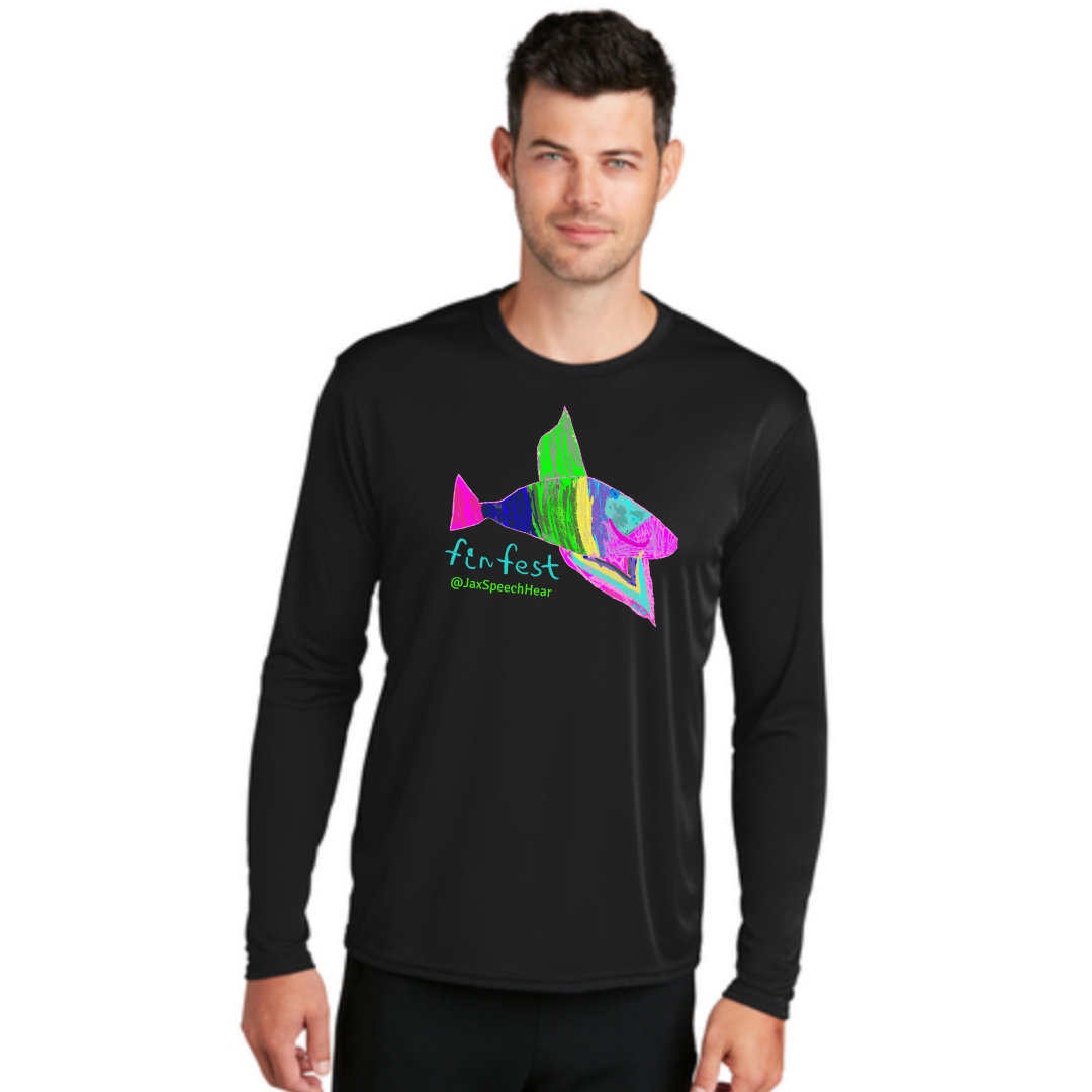 Adult Unisex Performance Long Sleeve Sun Shirt | JSHC FinFest x Niko's Tee Co