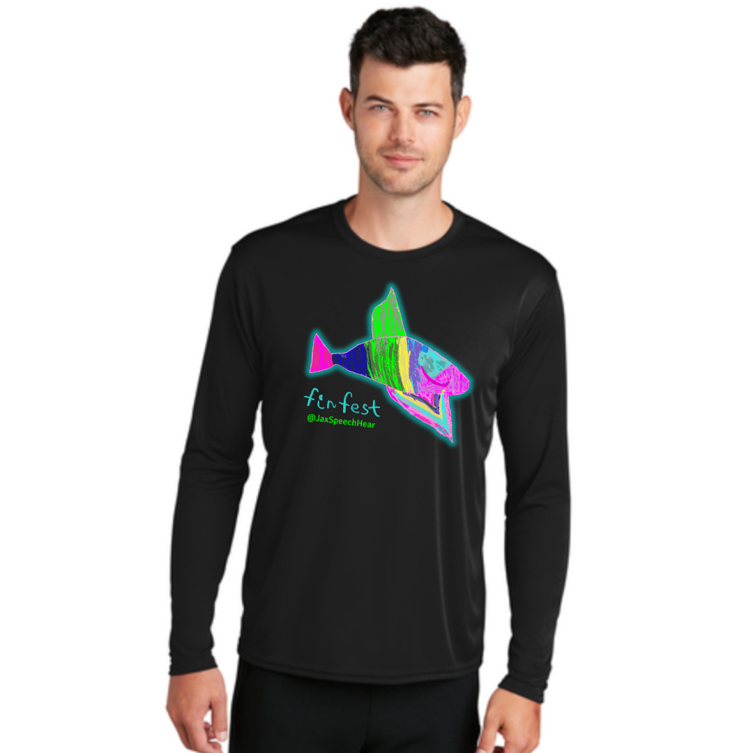 Adult Unisex Performance Long Sleeve Sun Shirt | JSHC FinFest x Niko's Tee Co | Streamline