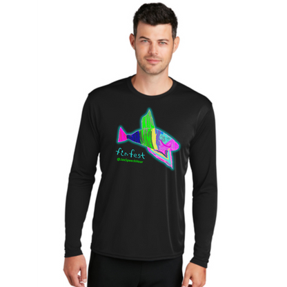 Adult Unisex Performance Long Sleeve Sun Shirt | JSHC FinFest x Niko's Tee Co