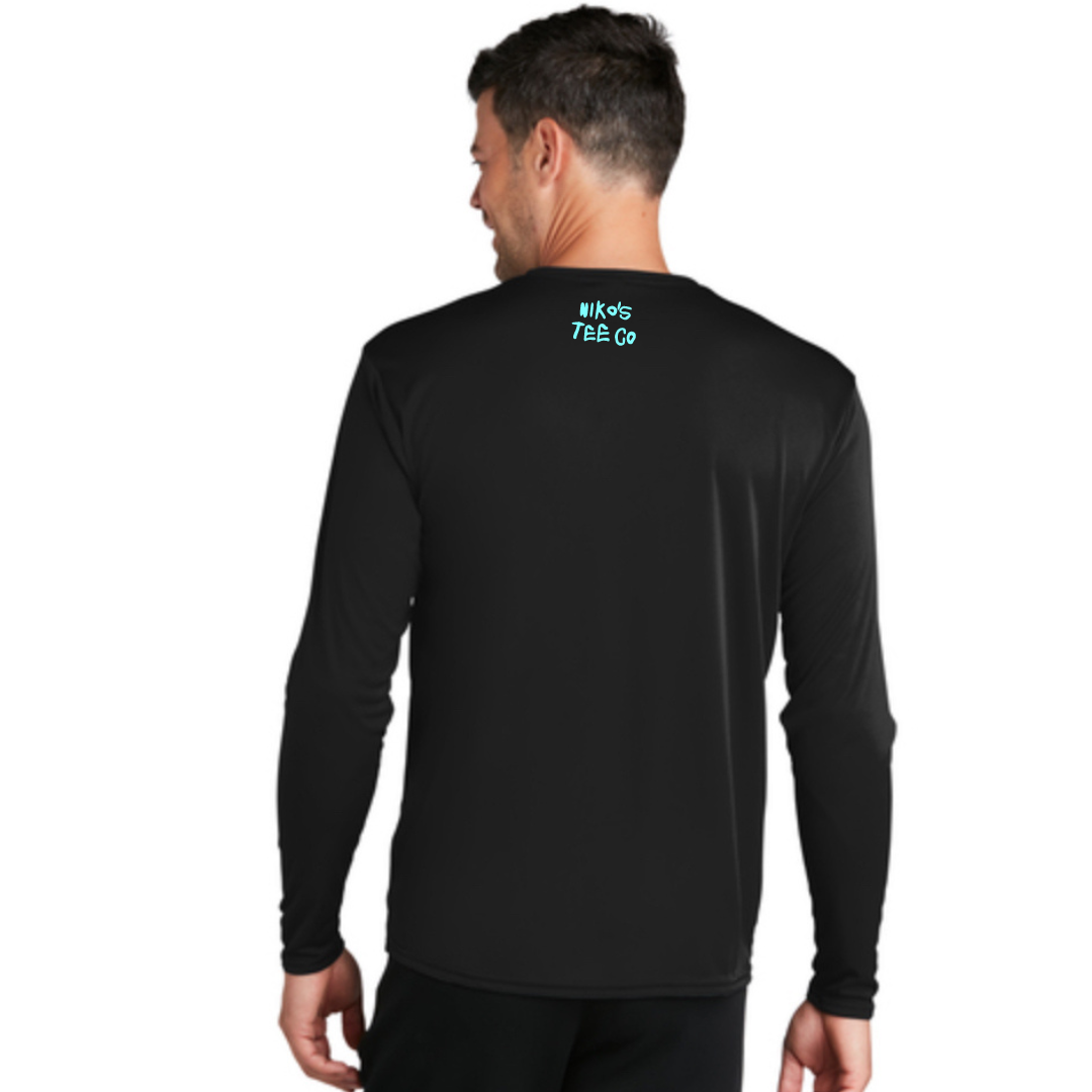 Adult Unisex Performance Long Sleeve Sun Shirt | JSHC FinFest x Niko's Tee Co | Streamline