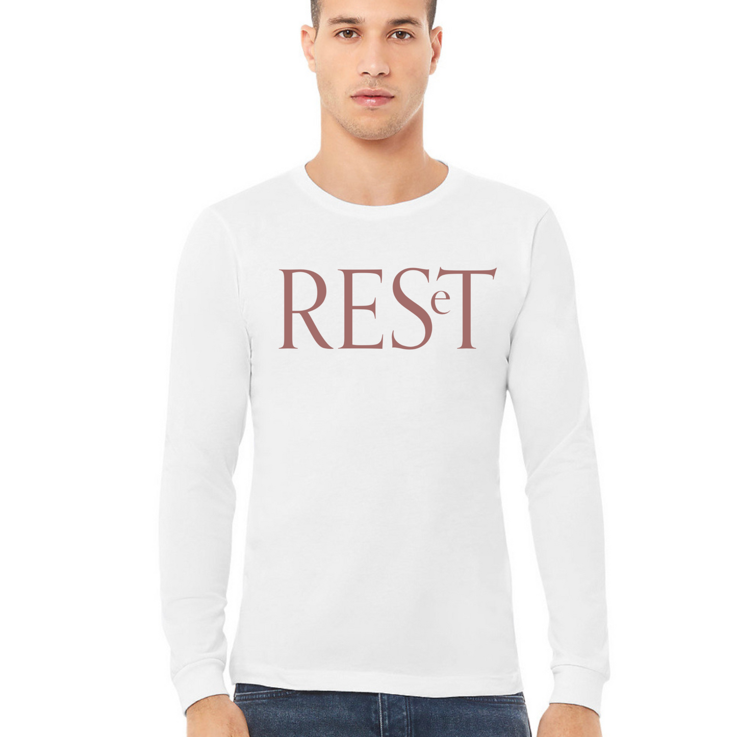 Subtle-Arts | RESeT | Unisex Triblend Long Sleeve Tee | White (or) Mauve